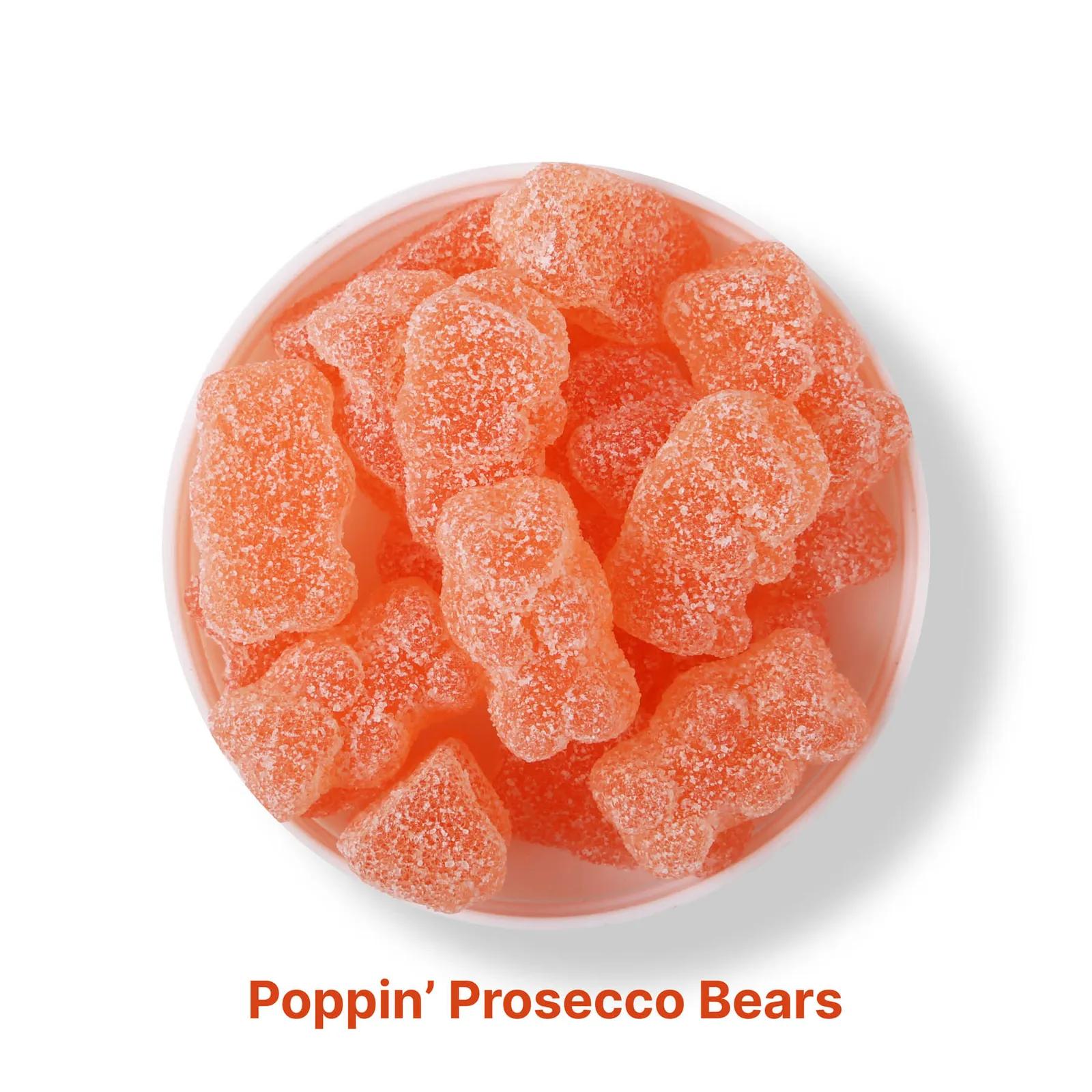 Prosecco Flavored Gummy Bears Large Jar - 7 oz - product view 3