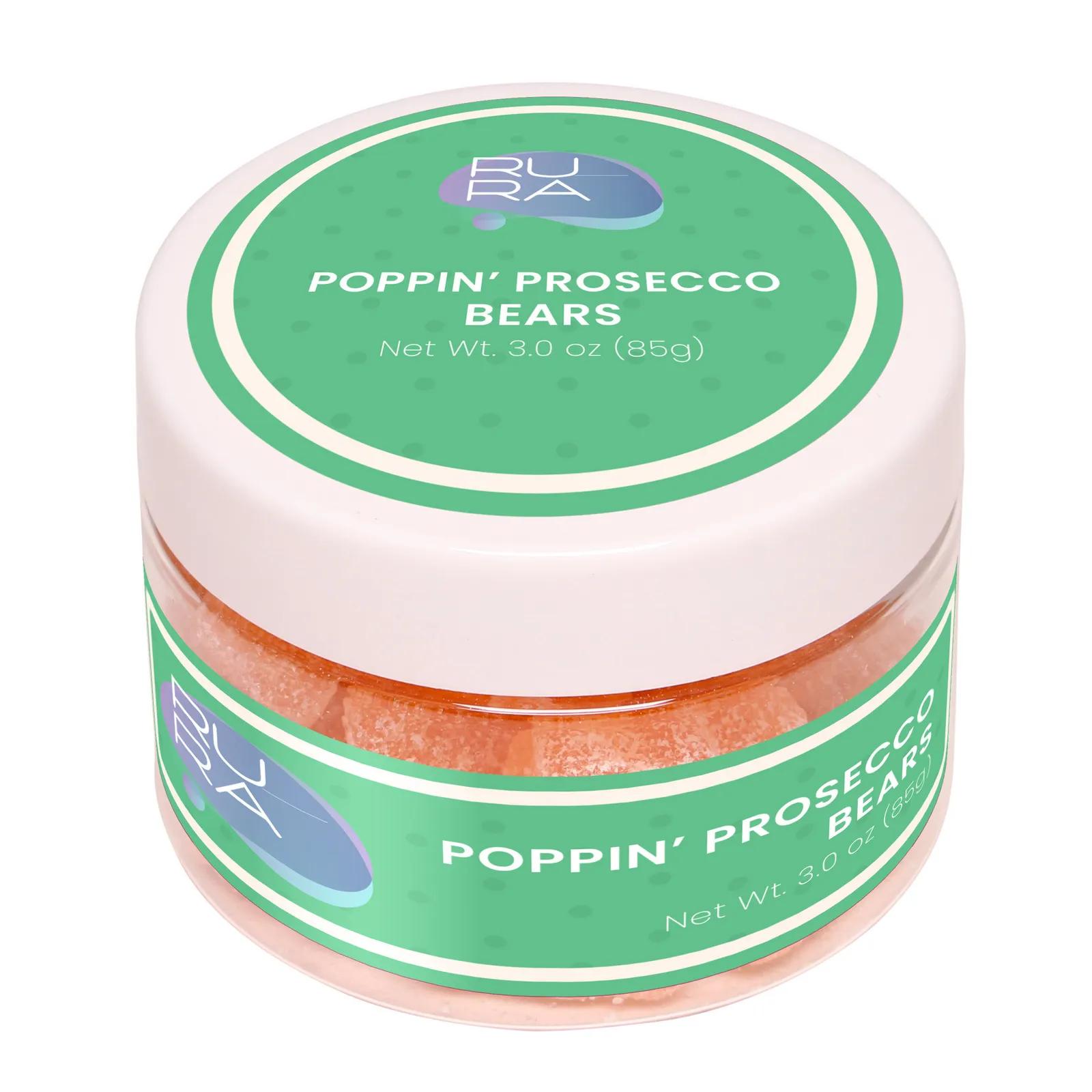 Prosecco Flavored Gummy Bears Small Jar - 3 oz - product view 2