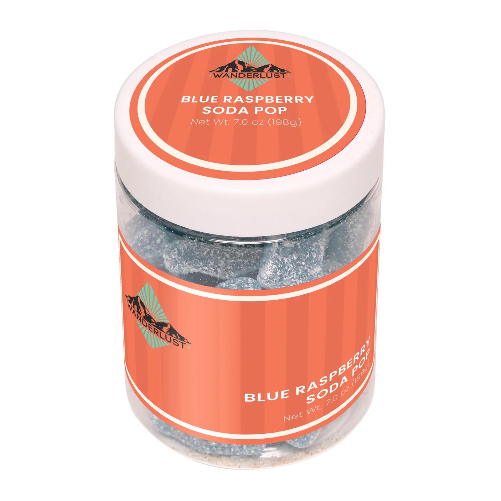 Gummy Candy Blue Raspberry Soda Bottles - 7 oz - product view 2