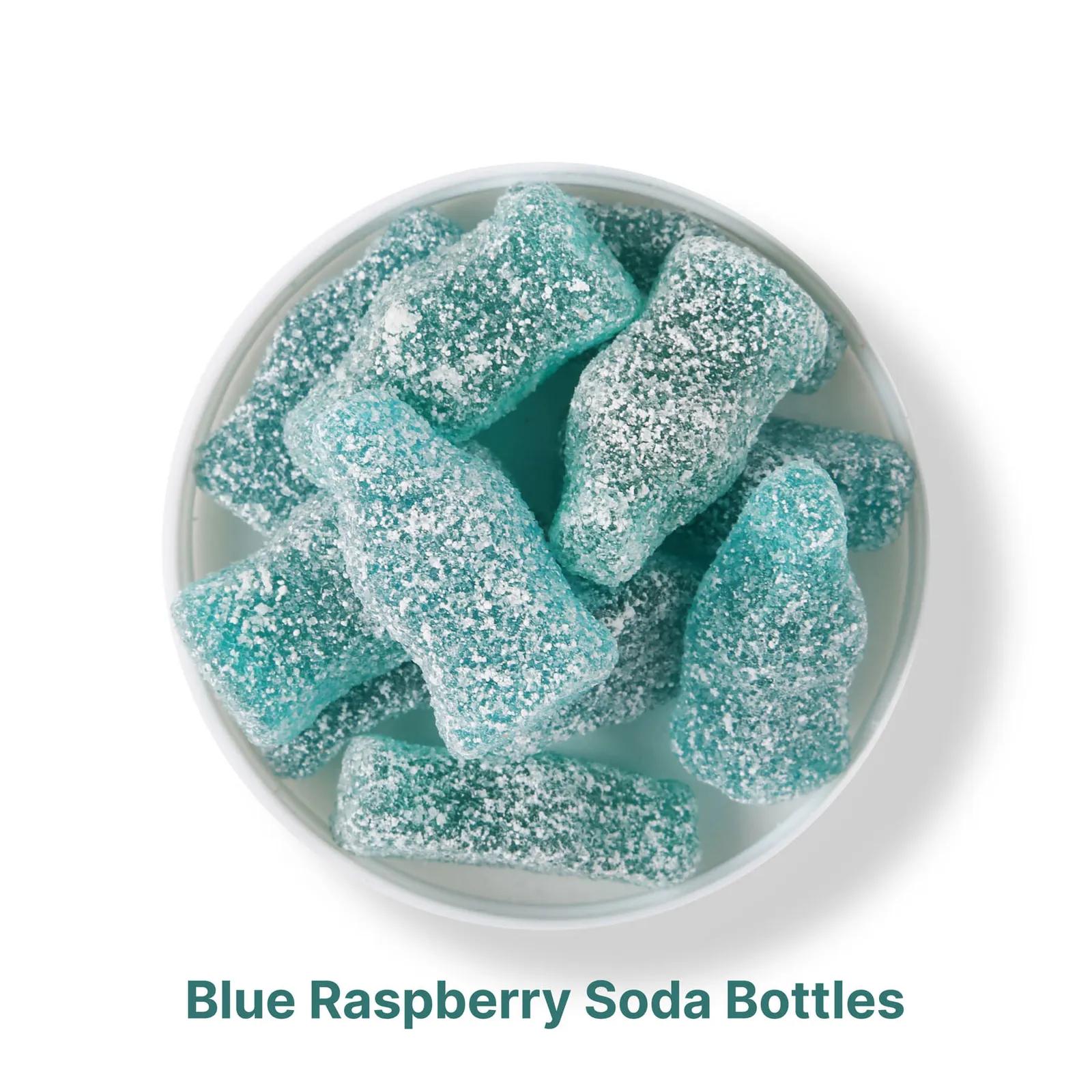 Gummy Candy Blue Raspberry Soda Bottles - 3 oz - product view 3