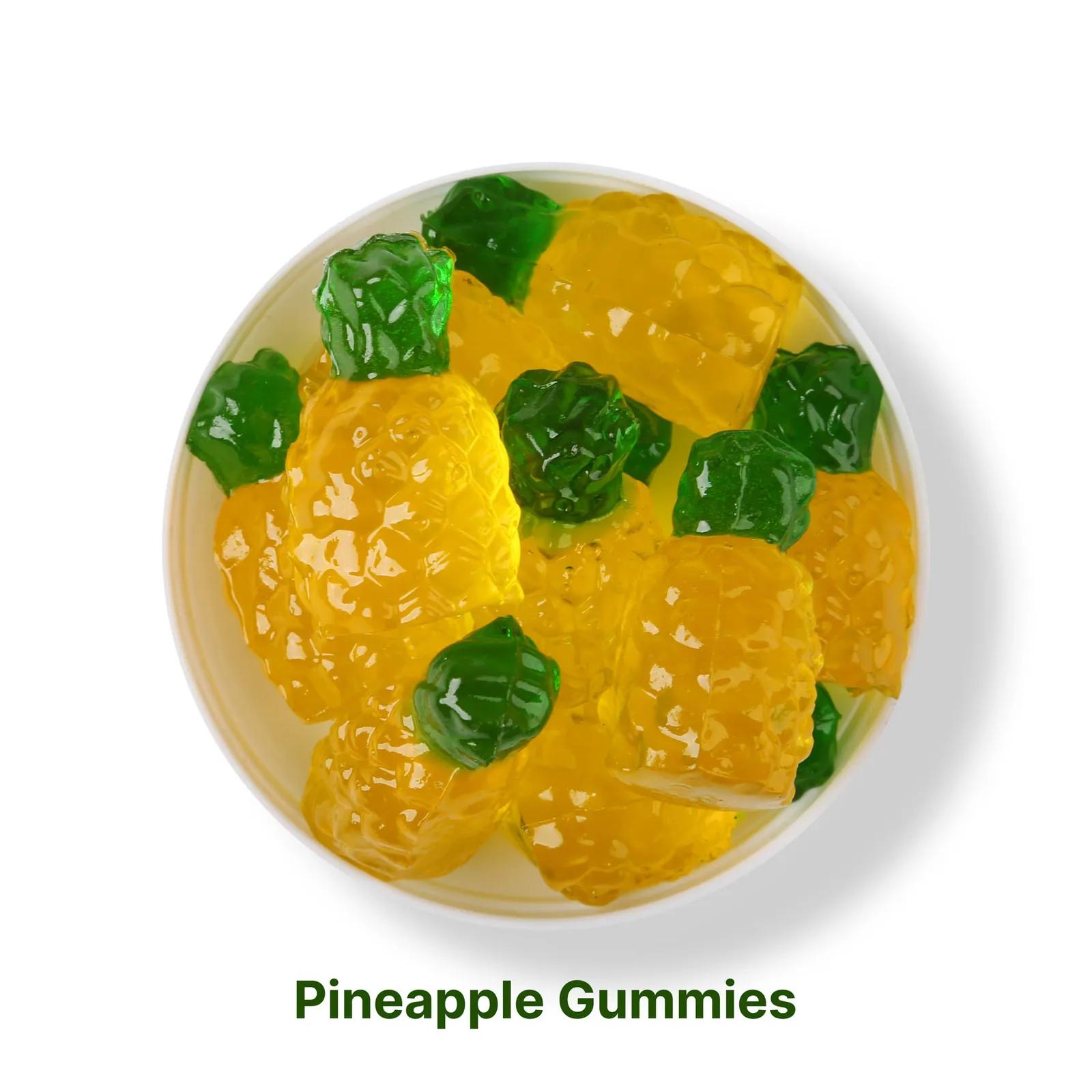 Gummy Candy Pineapple Shaped Tropical Flavor - 7 oz - product view 3