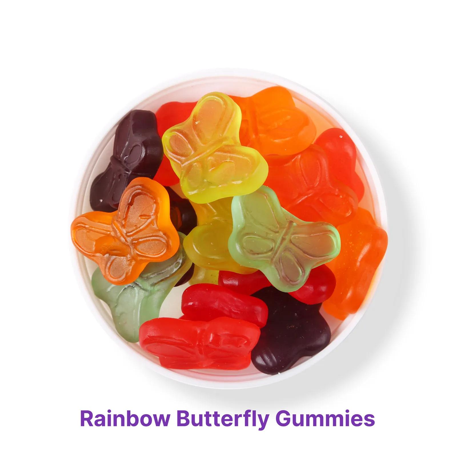 Gummy Butterflies Mini Rainbow Assorted - 3 oz - product view 3