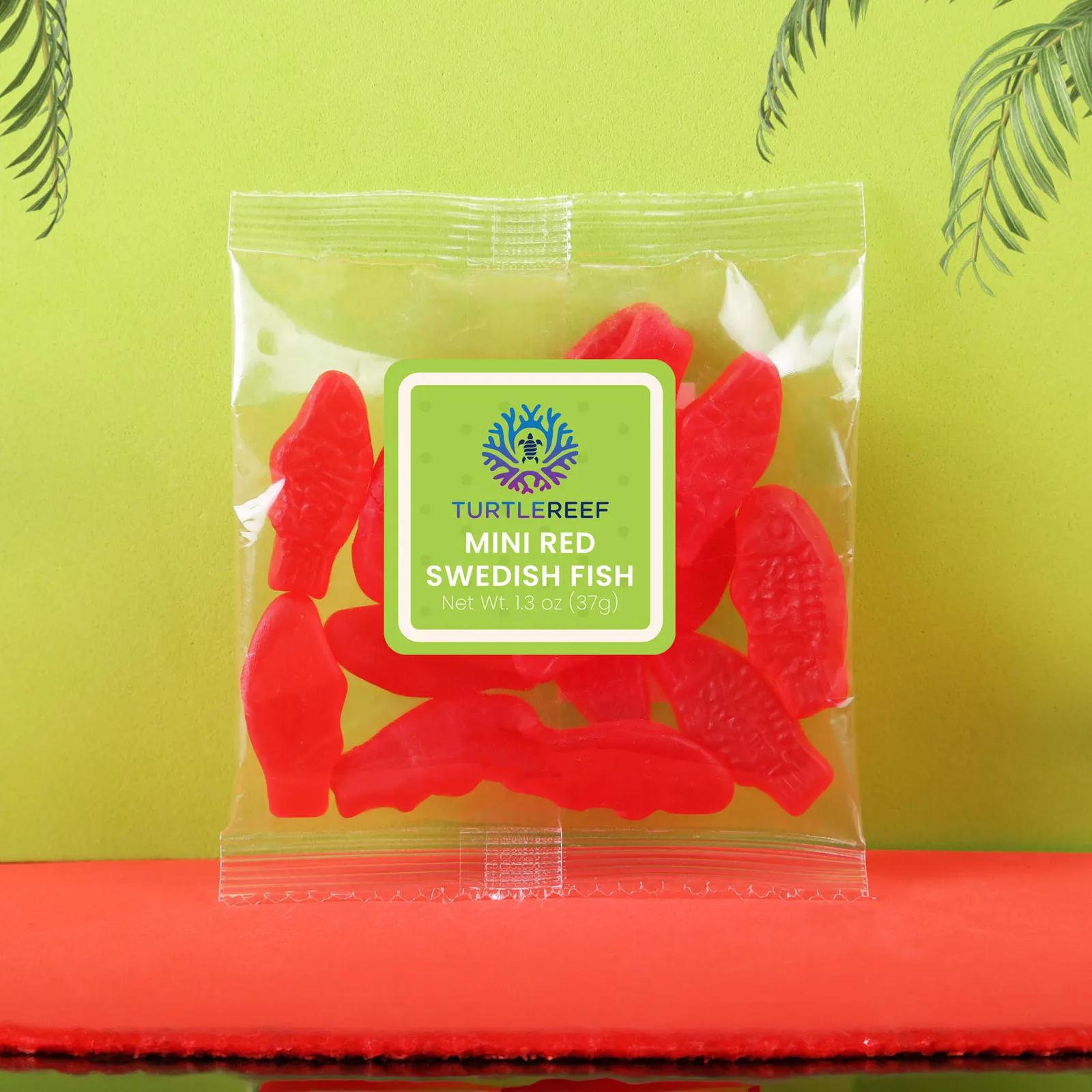 Gummy Fish Mini Red Swedish Style Chewy - 1.3 oz
