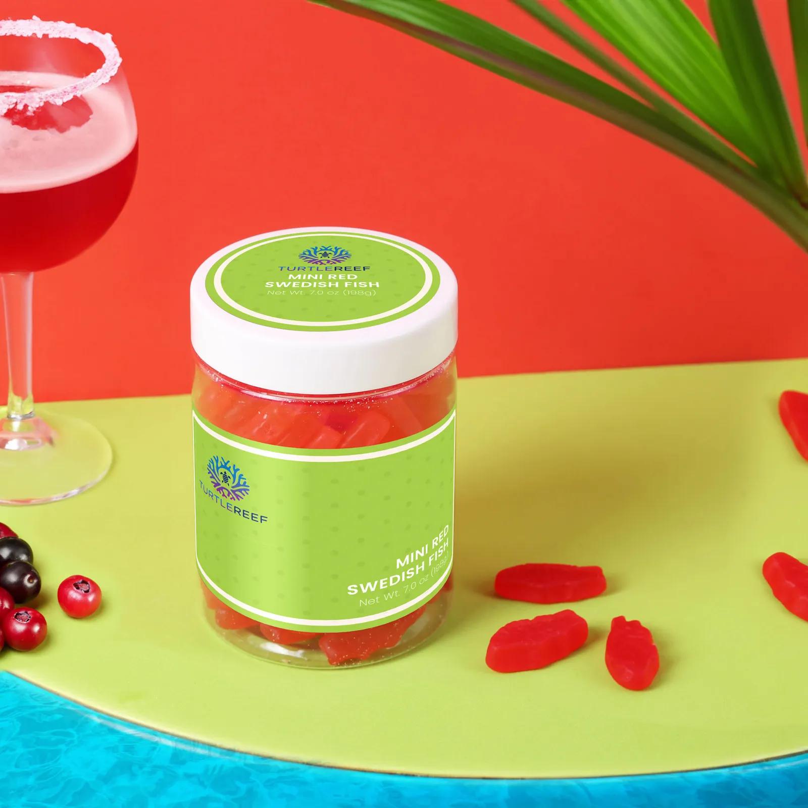 Gummy Fish Mini Red Swedish Style Chewy - 7 oz