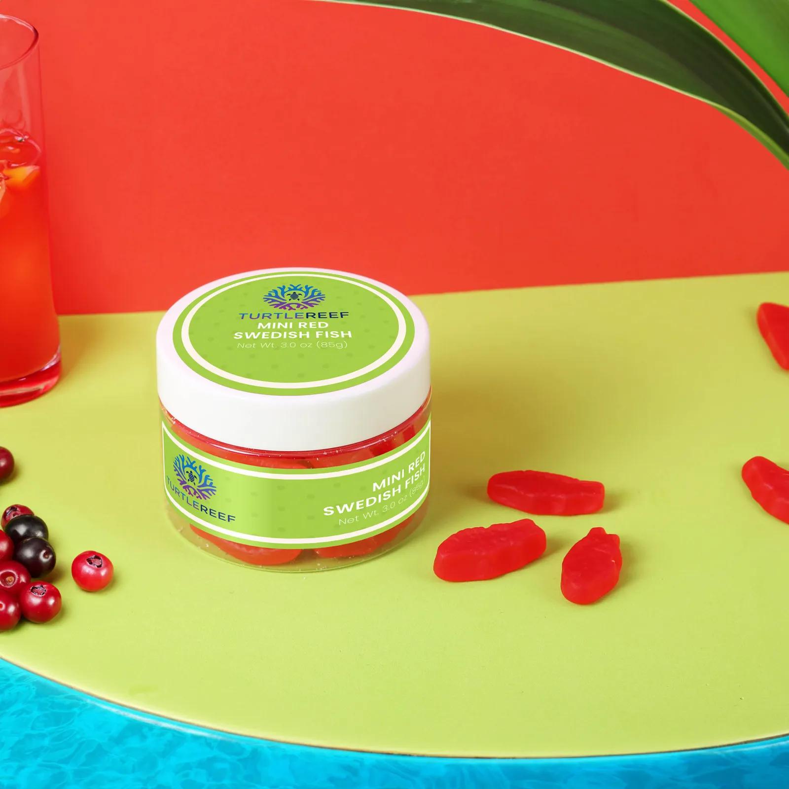 Gummy Fish Mini Red Swedish Style Chewy - 3 oz