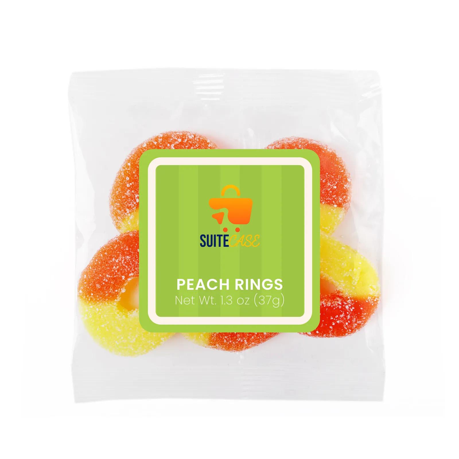 Gummy Rings Peach Flavor Orange Yellow Color - 1.3 oz - product view 2