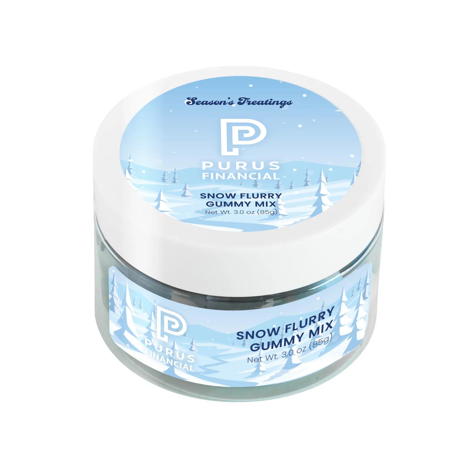 Gummy Candy Snowflake Shapes Winter Mix - 3 oz - product view 2