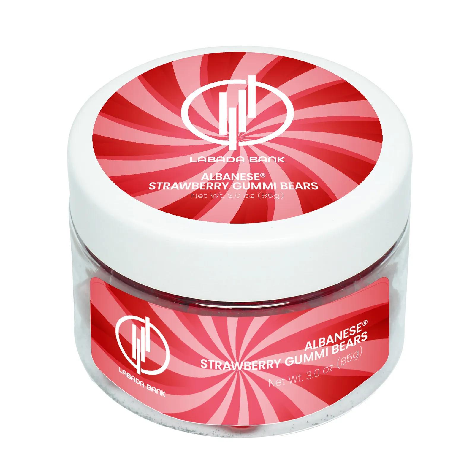 Gummy Bears Strawberry Flavored in Jar - 3 oz - product view 2