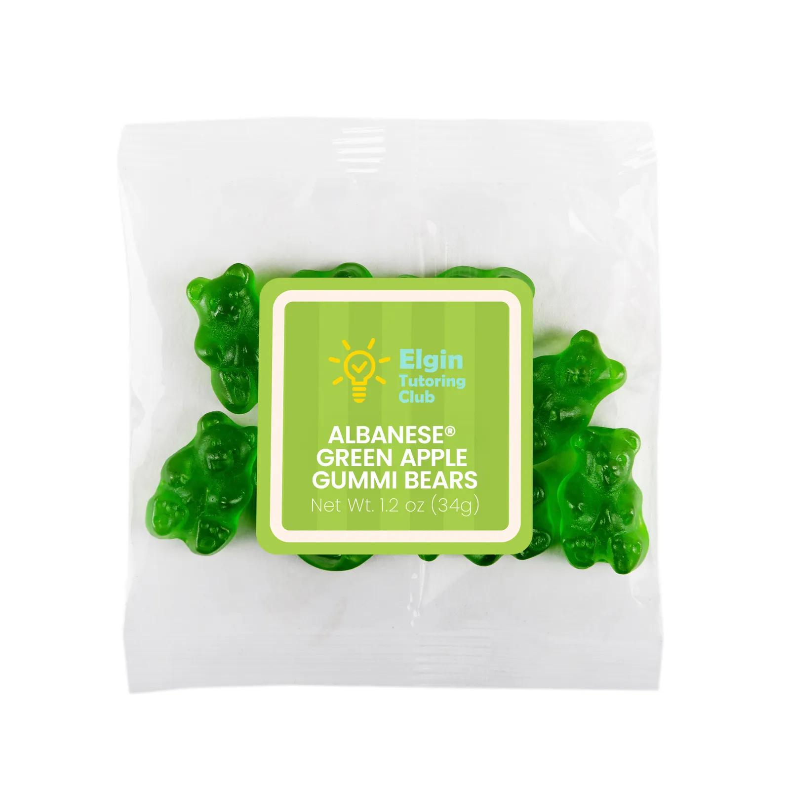 Gummy Bears Green Apple Flavored in Jar - 1.3 oz - product view 3