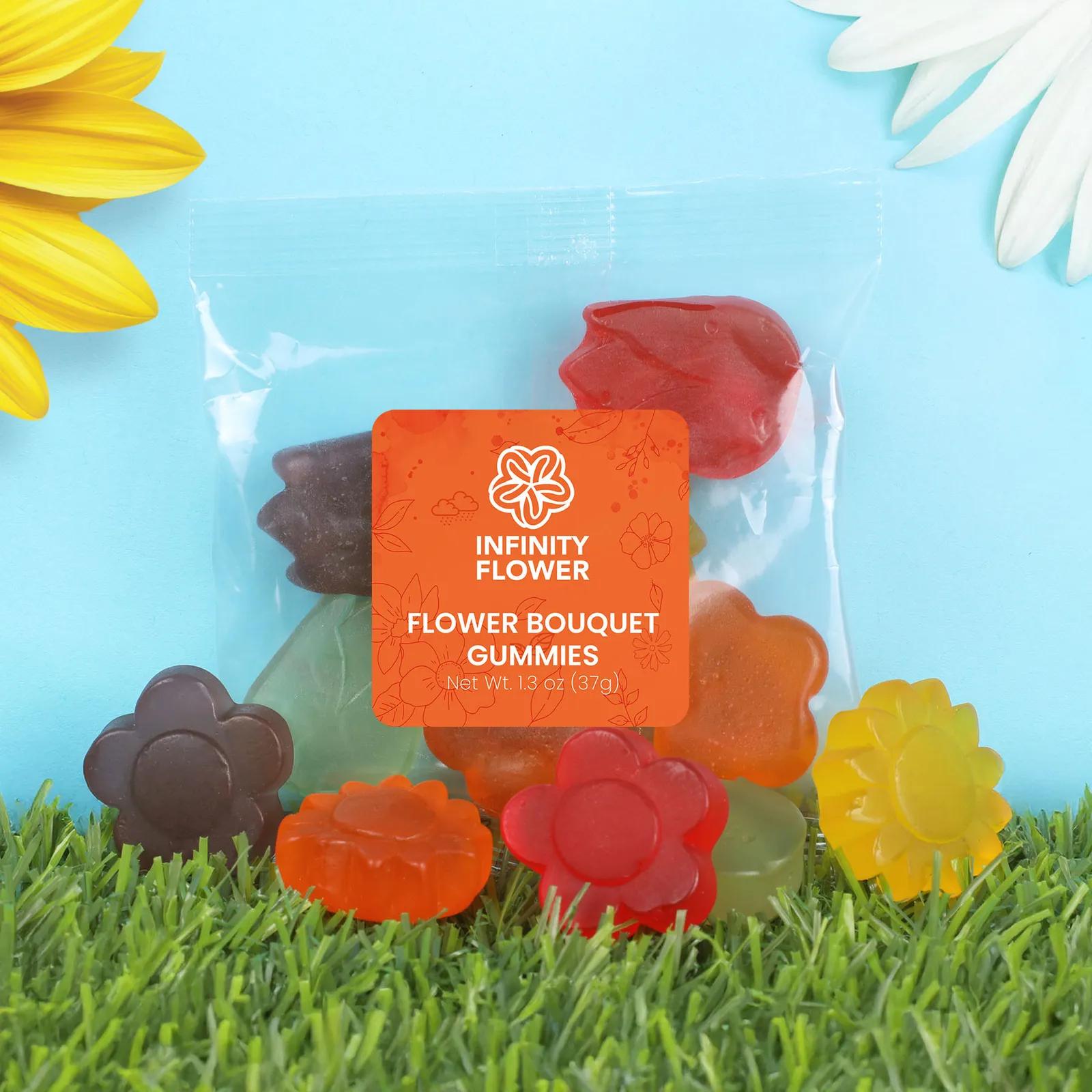 Gummy Packet Flower Shaped Fruit Flavors - 1.3 oz