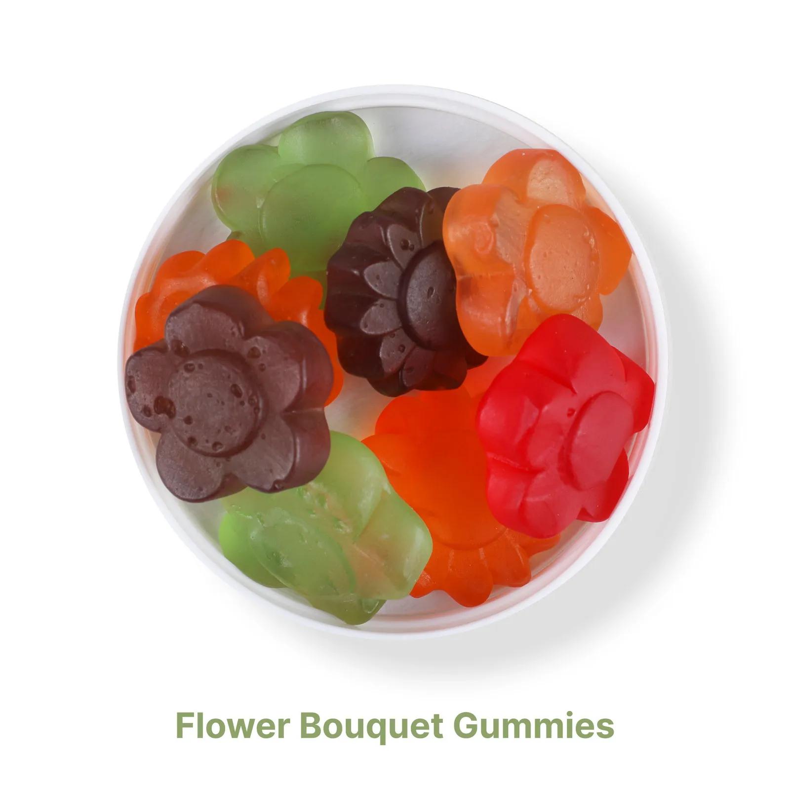 Gummy Jar Flower Shaped Fruit Flavors - 3 oz - product view 2