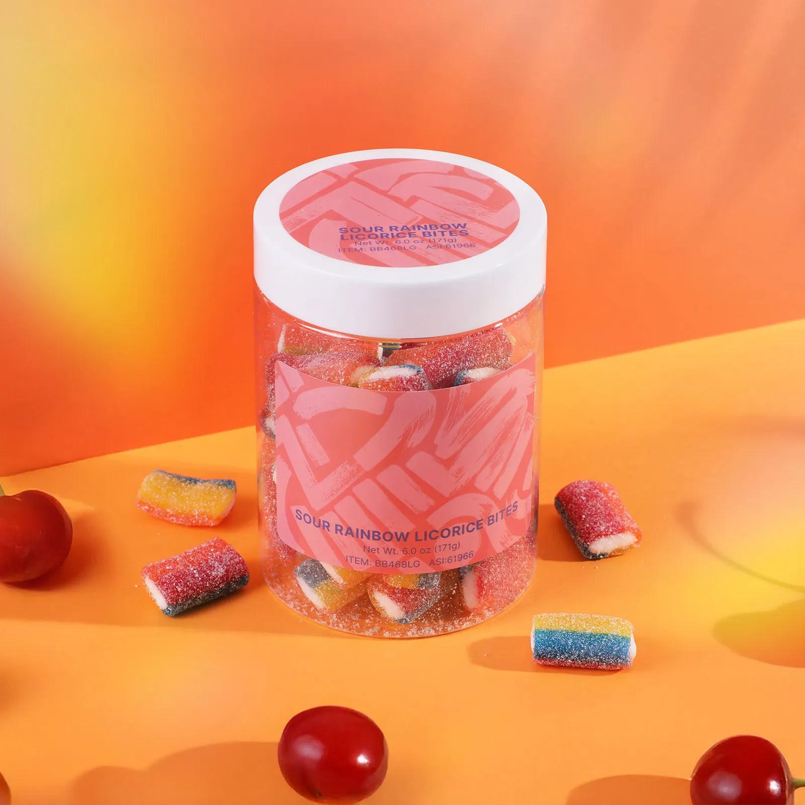 Sour Rainbow Licorice Bites Large Jar - 7 oz - blank view 3