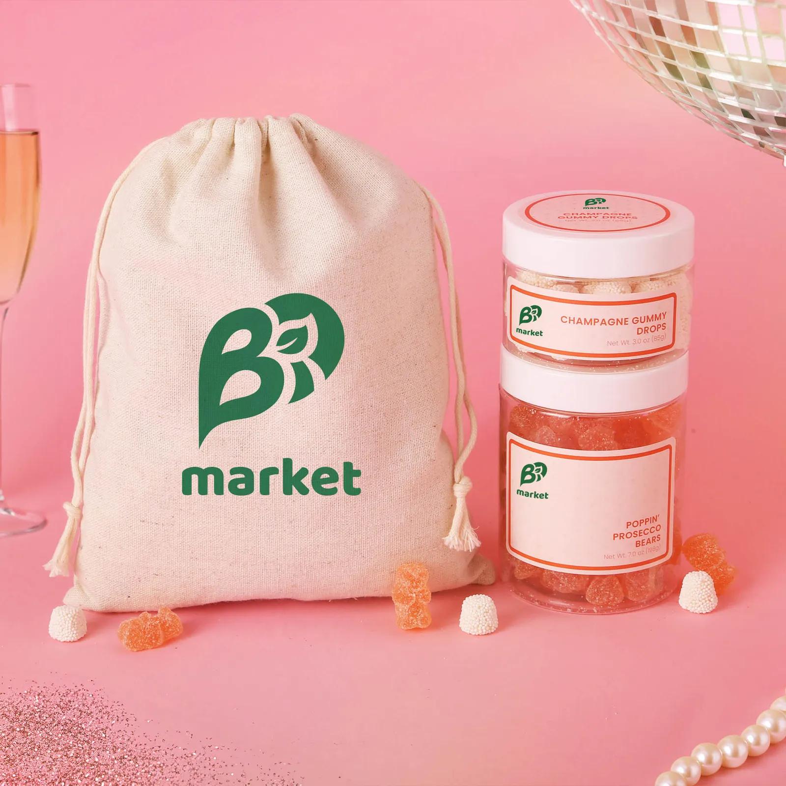 Candy Gift Set with Drawstring Bag - 7 x 9 in