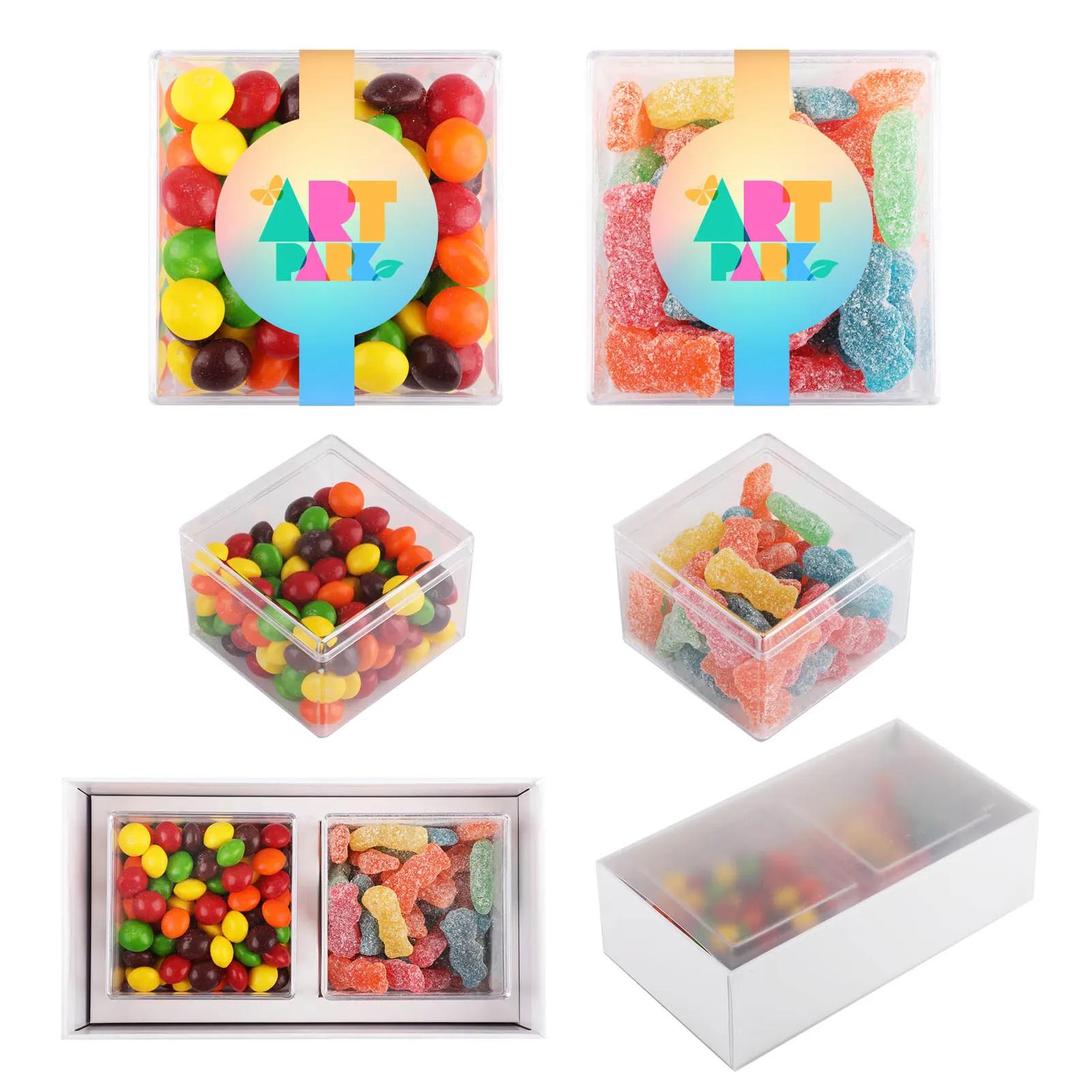 Deluxe Candy Gift Set with Clear Cubes - 3.8 x 7 x 2.1 in