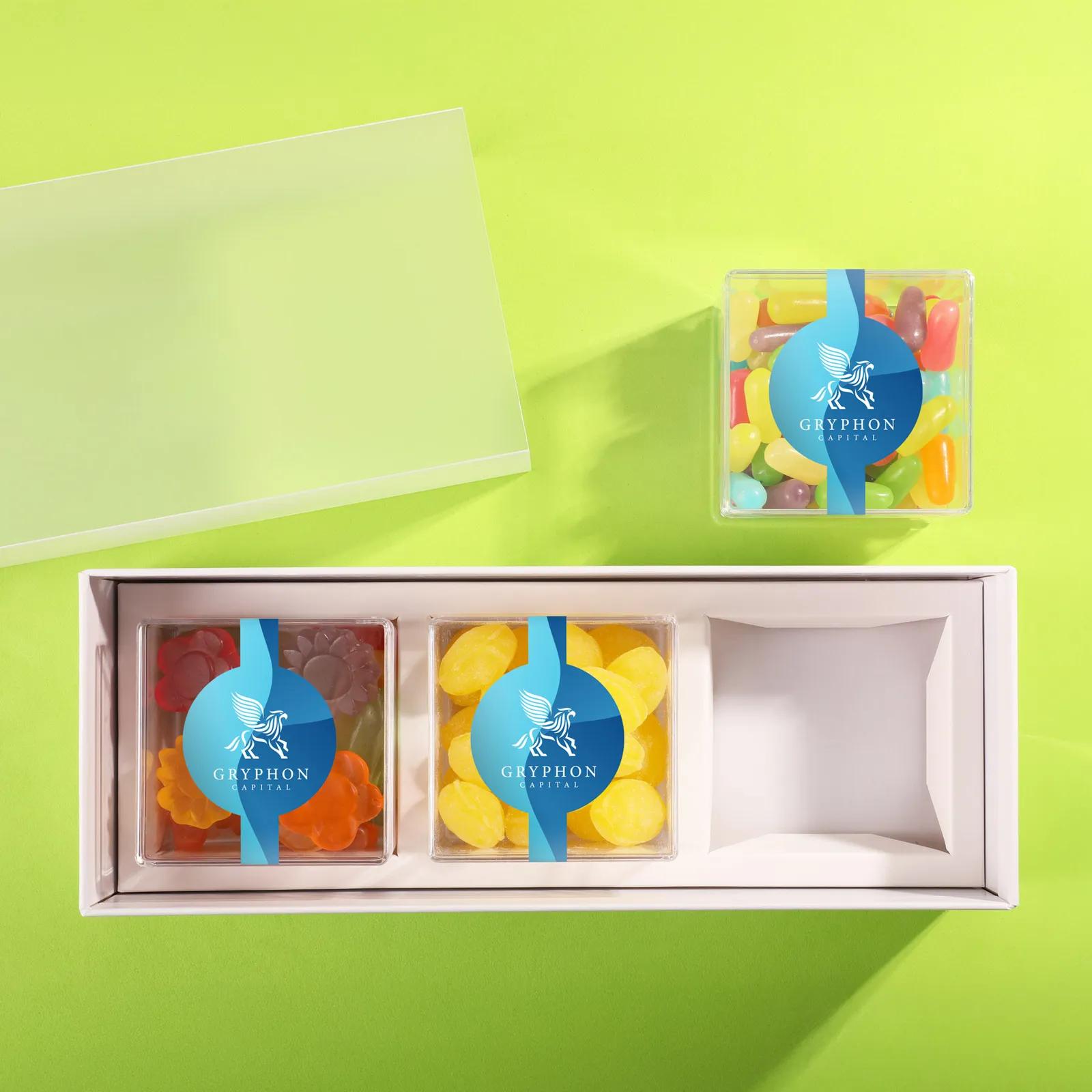 Candy Gift Set with Clear Cubes (3 Pack) - 3.8 x 10.1 x 2.1 in - product view 3