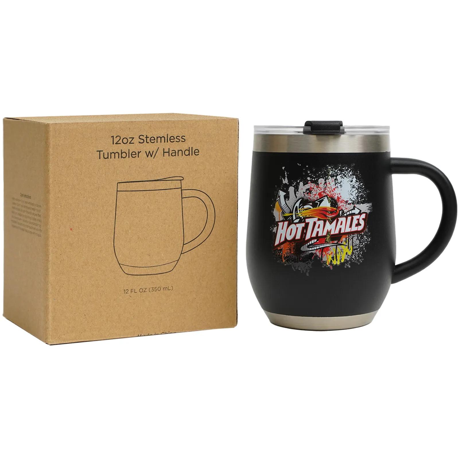 Stemless Tumbler with Handle - 12 oz - product view 3