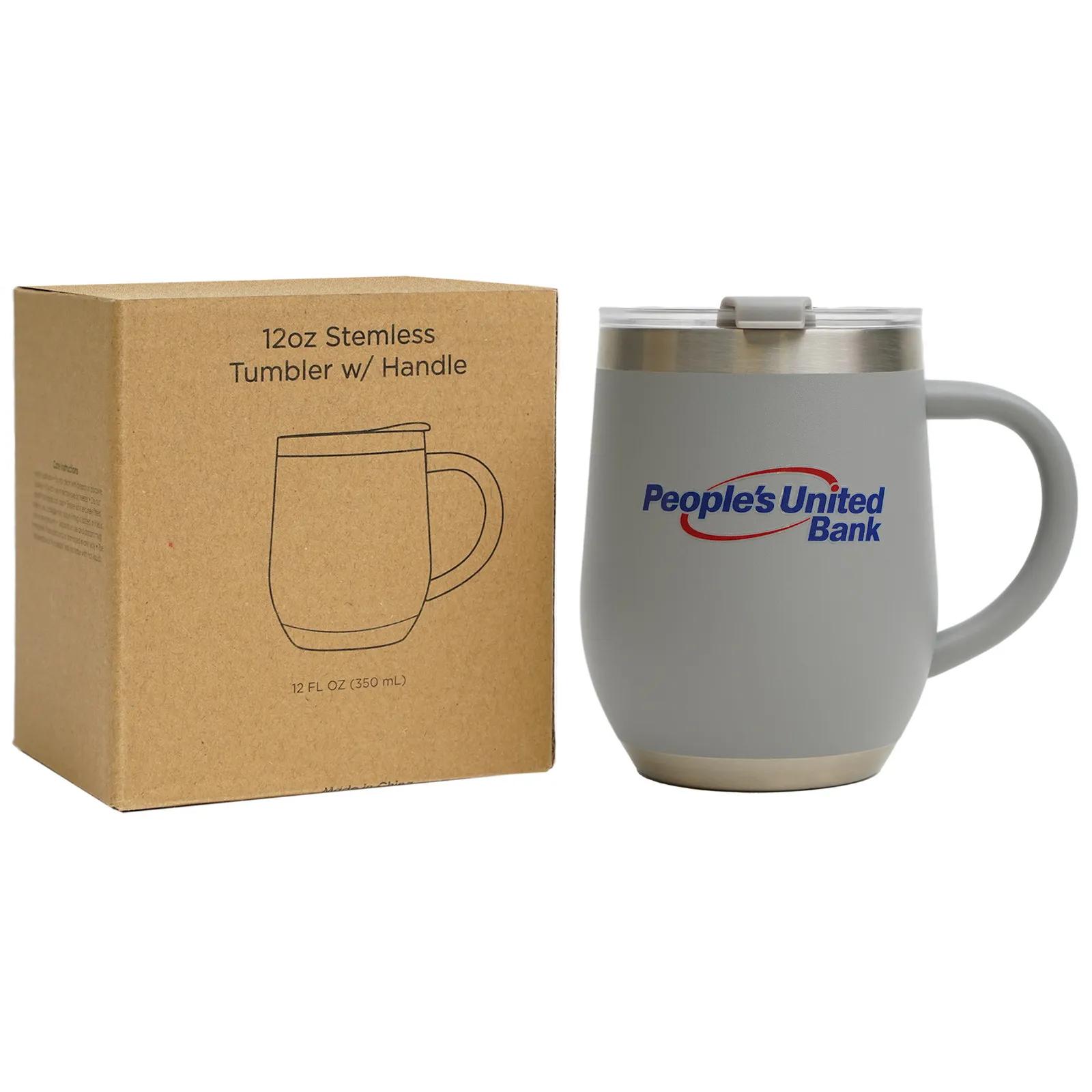 Stemless Tumbler with Handle - 12 oz - product view 5