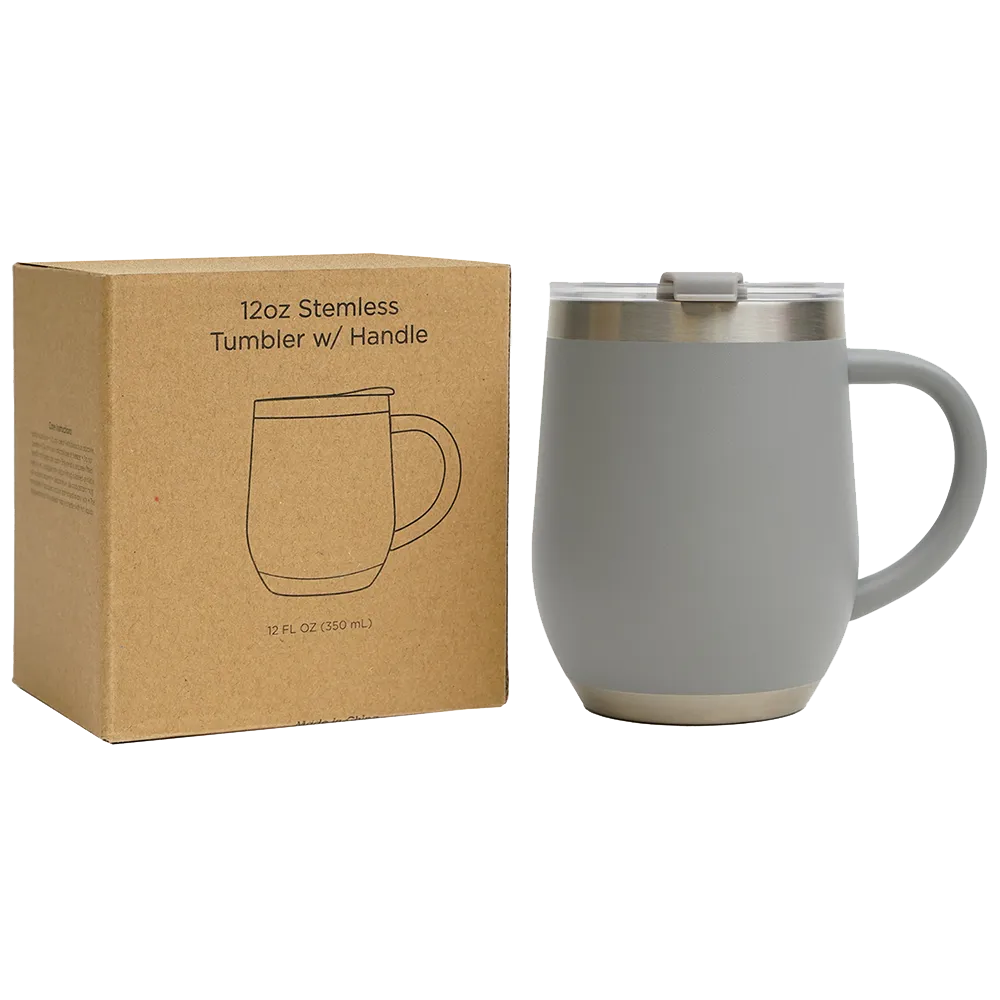 Stemless Tumbler with Handle - 12 oz - blank view 11