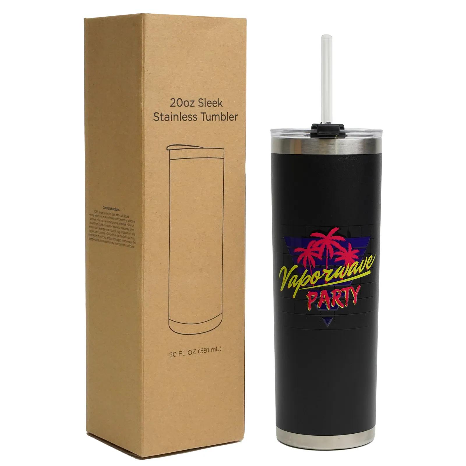 Sleek Tumbler with Straw - 20 oz - product view 3