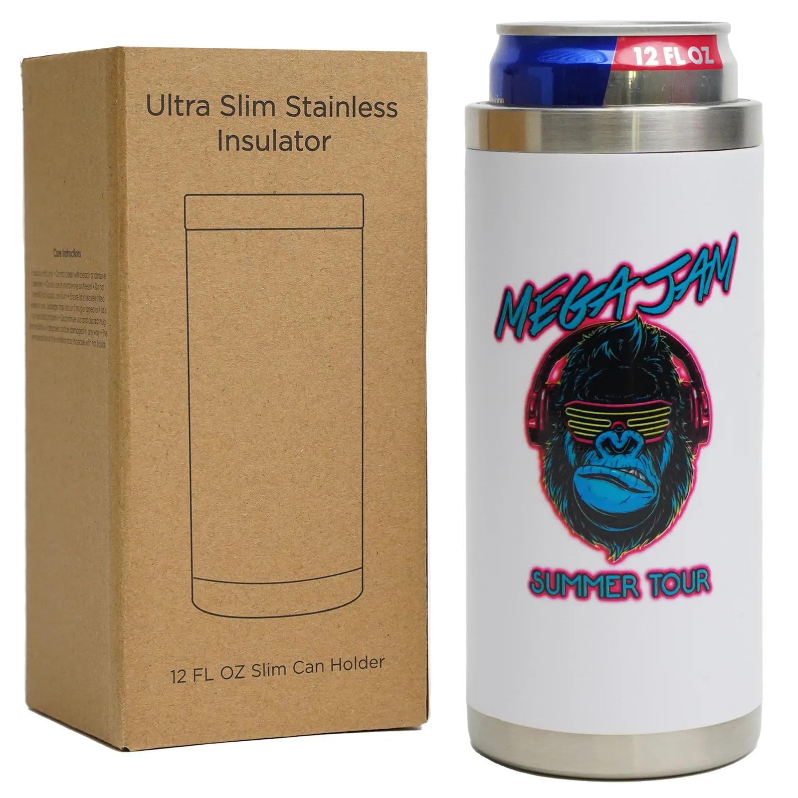 Stainless Steel Can Insulator Ultra Slim - 12 oz - product view 3