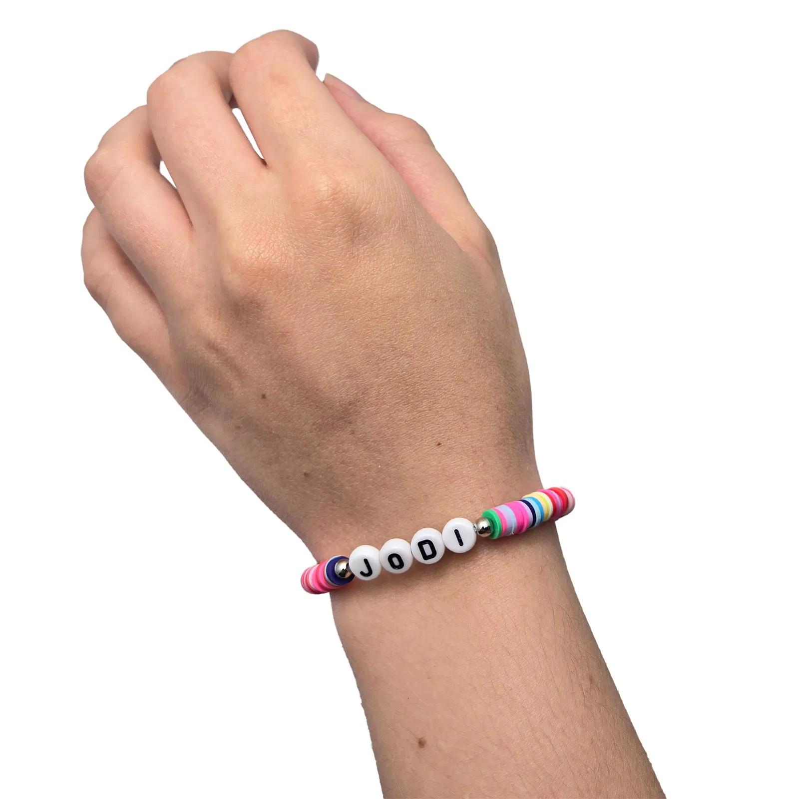 Custom Beaded Friendship Bracelet Child - 7 in - product view 2