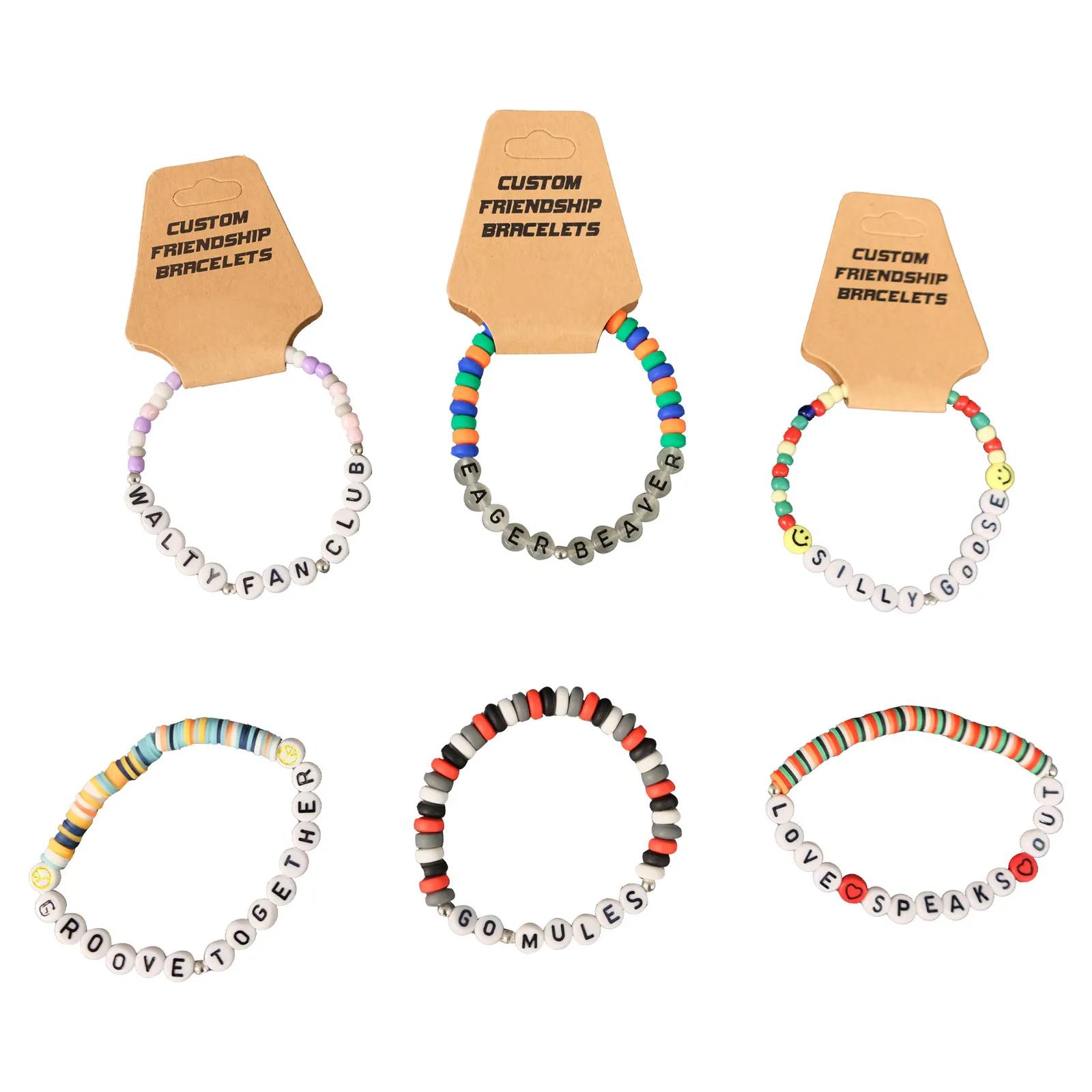 Custom Beaded Friendship Bracelet Adult - 7.5 in - product view 6