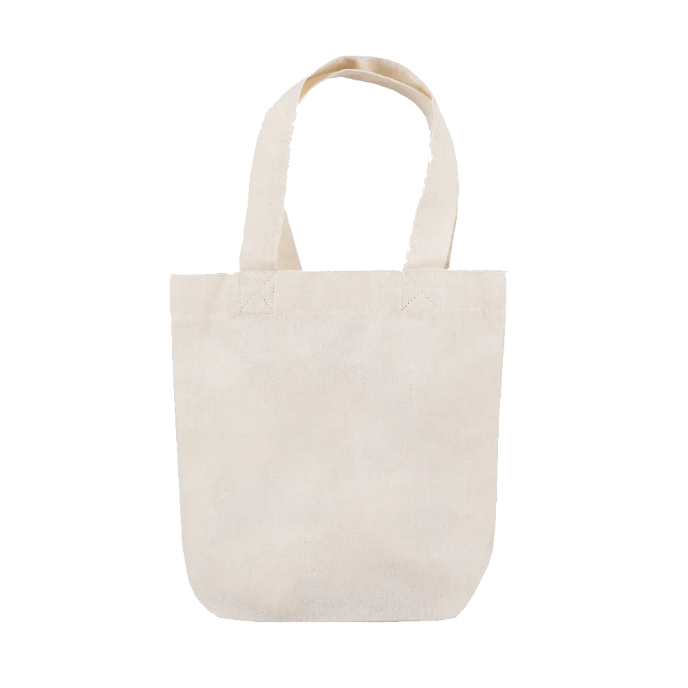 Custom Printed Mini Cotton Tote Bag - 7.5 x 8.5 in - blank view 4