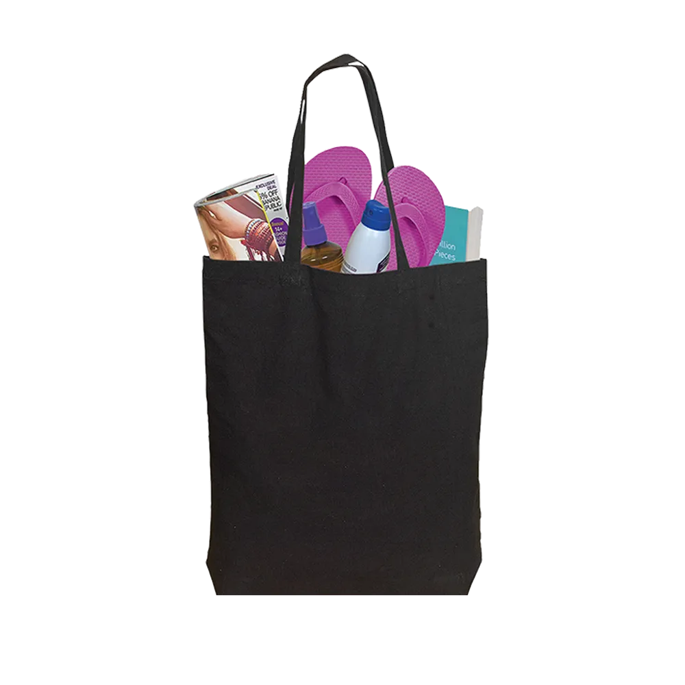 Custom Printed Cotton Tote Bag Colored - 15.75 x 16.5 in - blank view 3