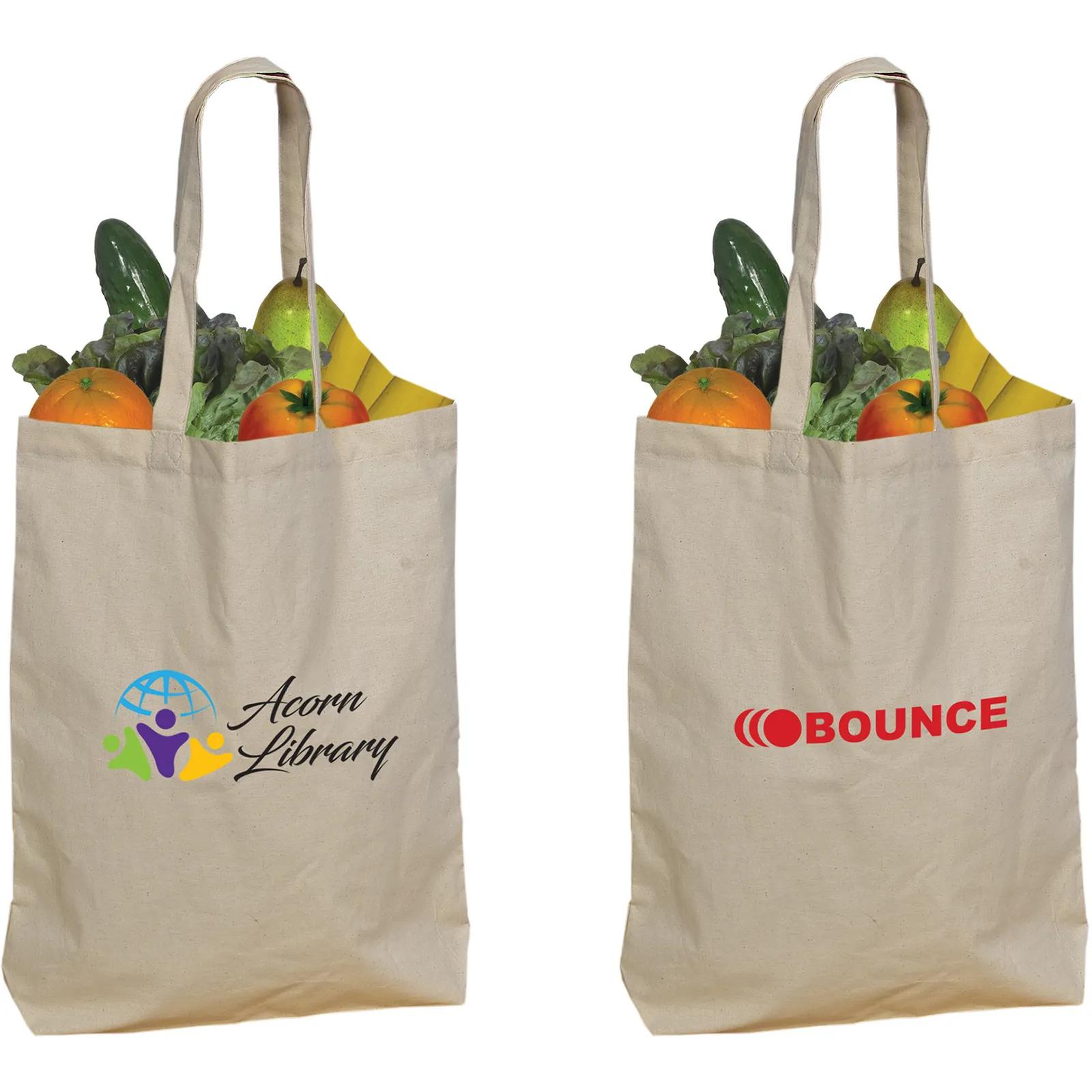Custom Printed Cotton Tote Bag Natural - 15.75 x 16.5 in