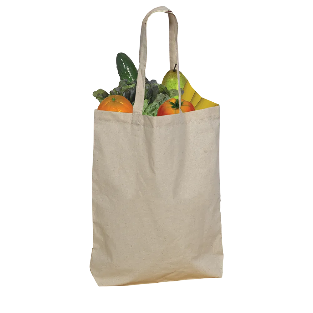 Custom Printed Cotton Tote Bag Natural - 15.75 x 16.5 in - blank view 2