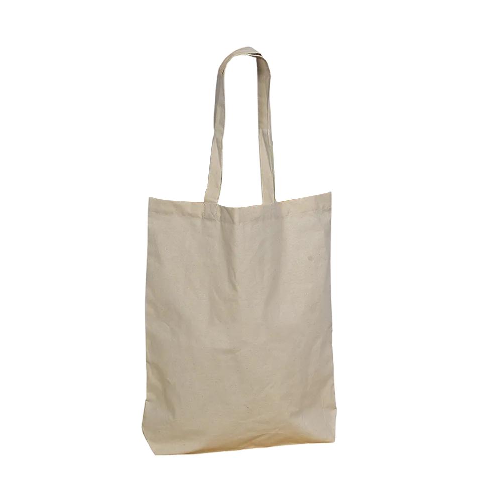 Custom Printed Cotton Tote Bag Natural - 15.75 x 16.5 in - blank view 3