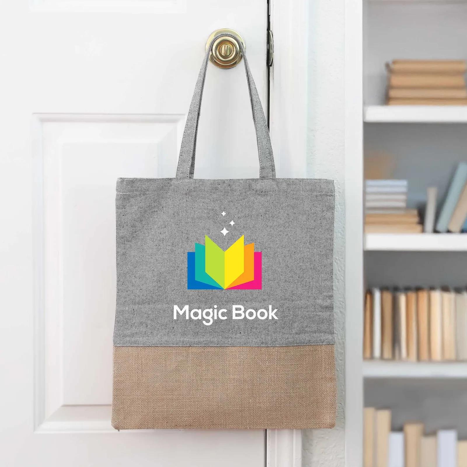 Custom Printed Cotton and Jute Convention Tote Bag