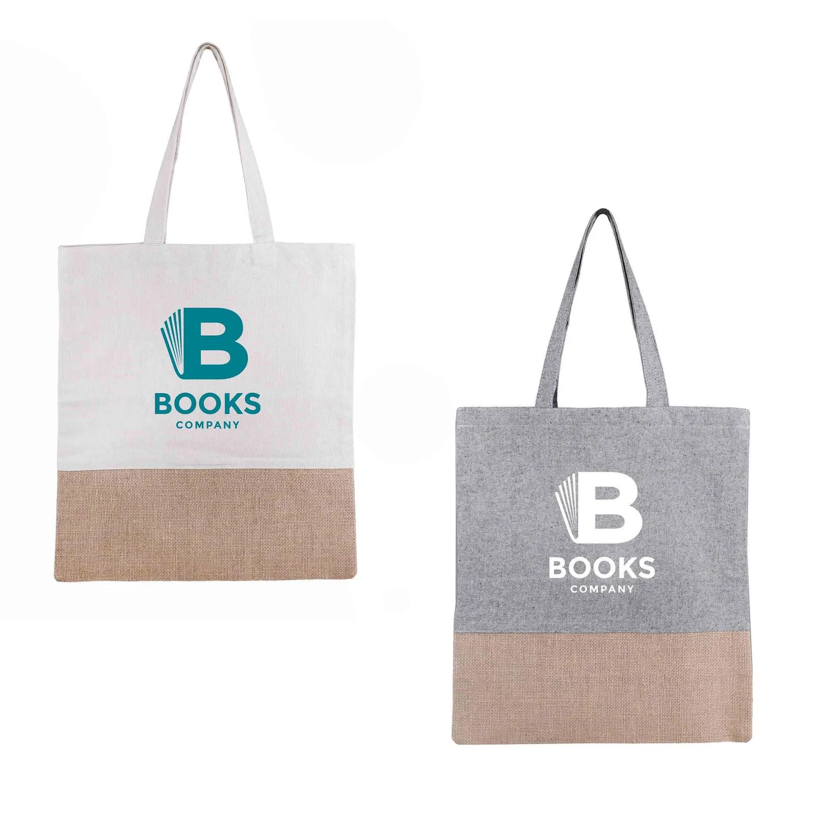 Custom Printed Cotton and Jute Convention Tote Bag - product view 3