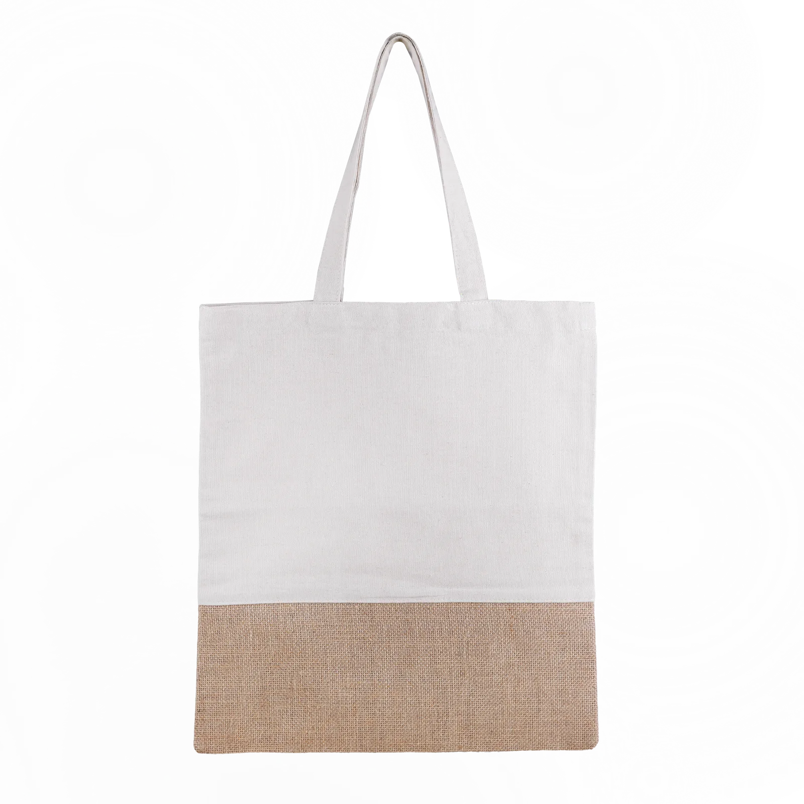 Custom Printed Cotton and Jute Convention Tote Bag - blank view 7