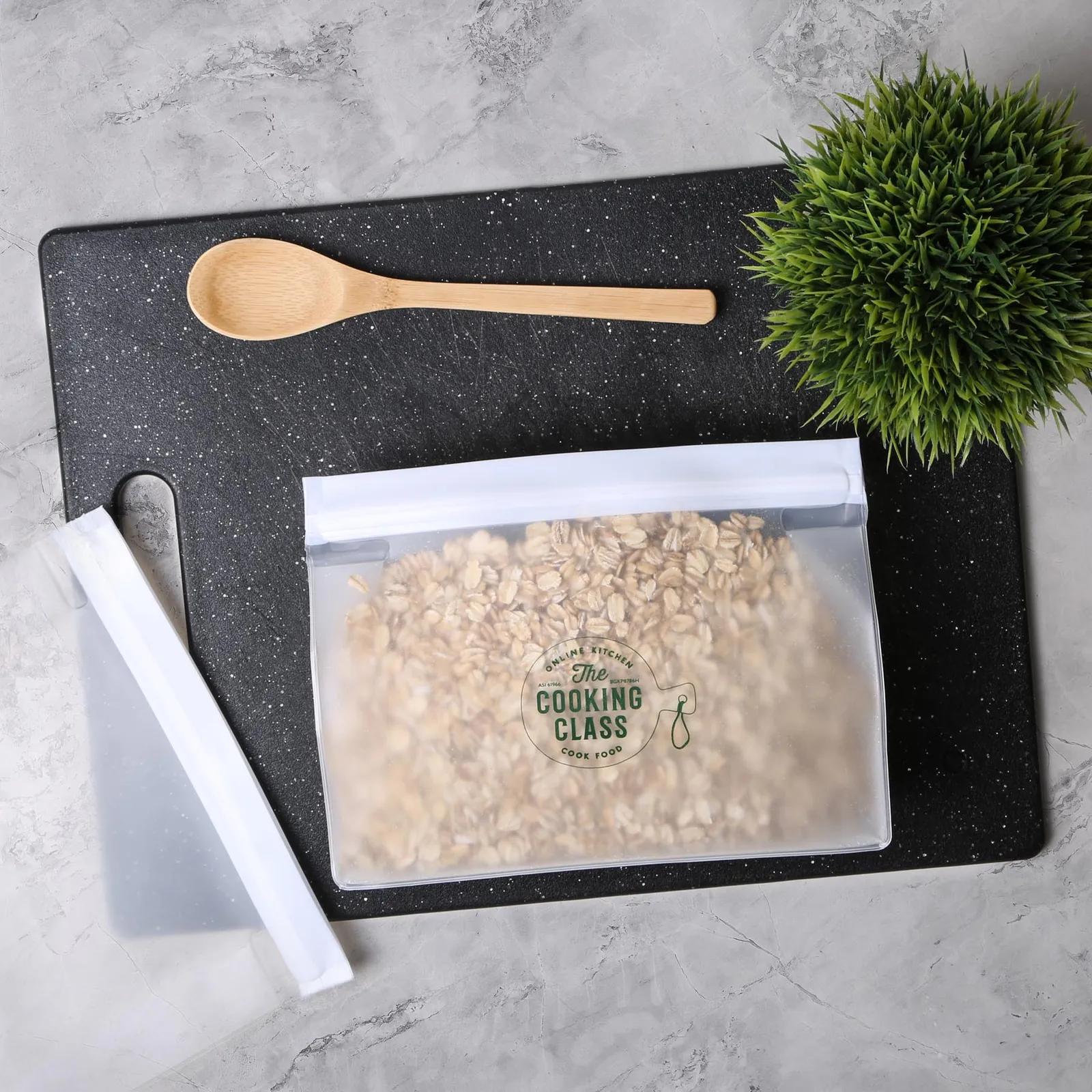 Gusseted Reusable Storage Bag with Extra Space - 8 x 6 x 2.5 in - product view 7