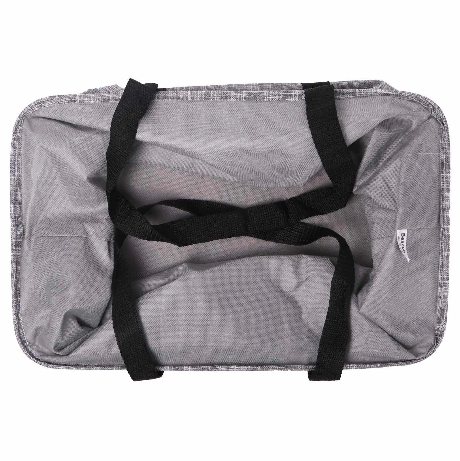 Non-Woven Collapsible Tote Bag with Wire Rim - 18 x 11.5 x 11 in - product view 4