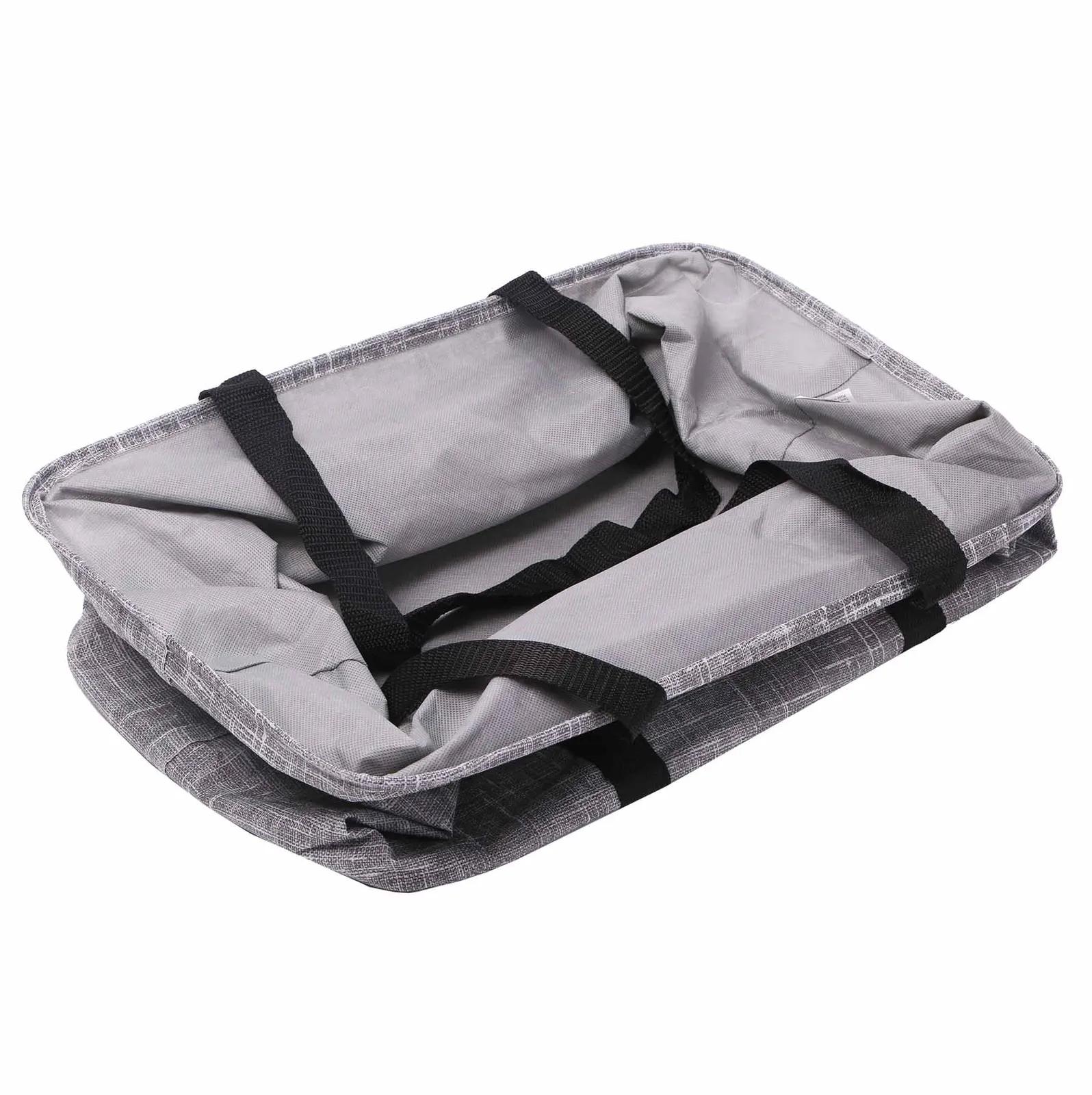 Non-Woven Collapsible Tote Bag with Wire Rim - 18 x 11.5 x 11 in - product view 5