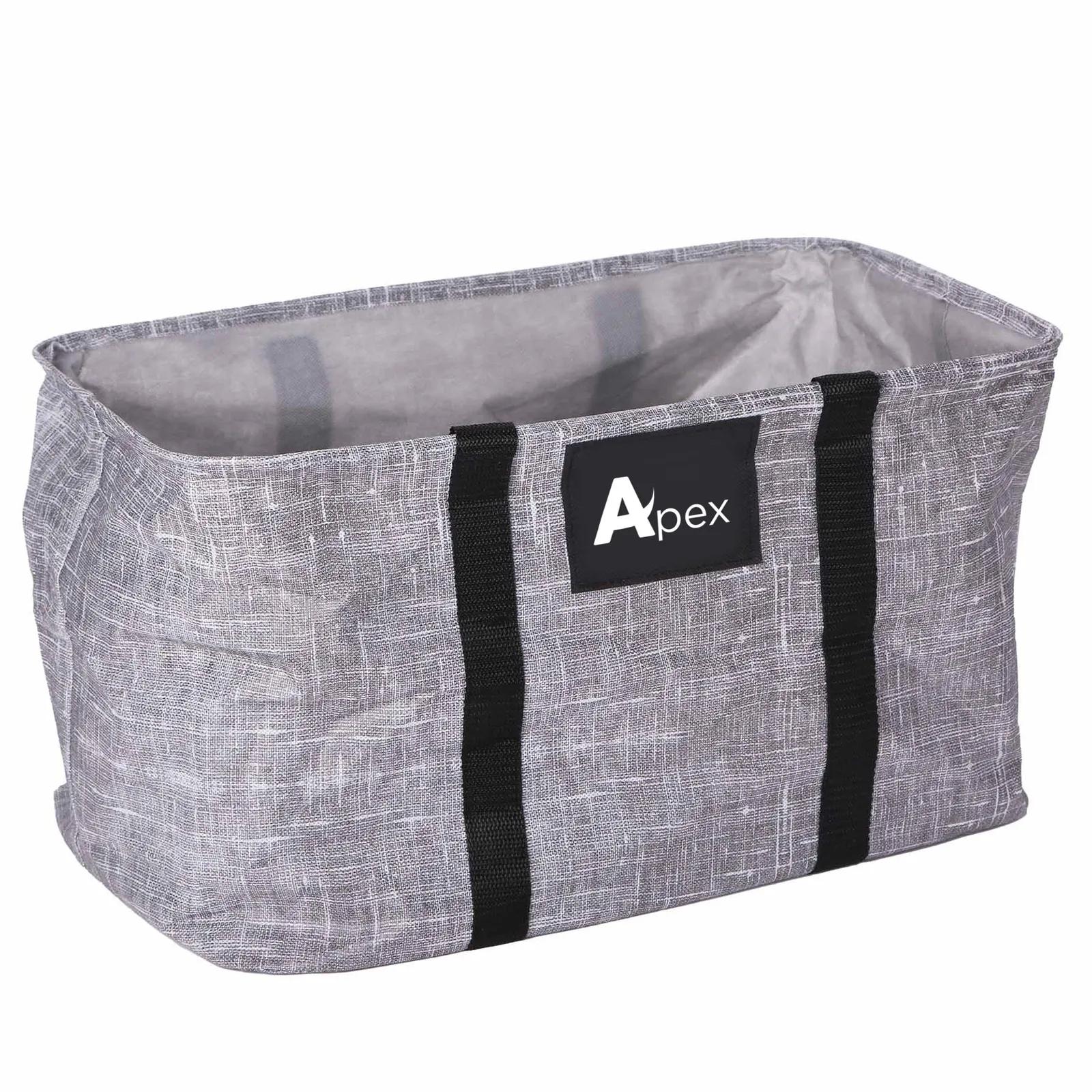 Non-Woven Collapsible Tote Bag with Wire Rim - 18 x 11.5 x 11 in - product view 7