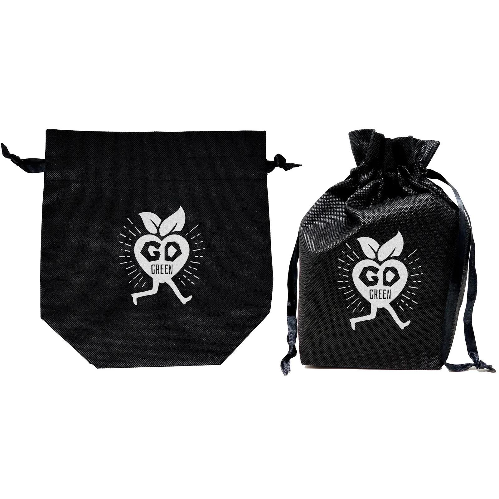 Non-Woven Drawstring Pouch Bag for Gifts - 9 x 10 x 4.25 in - product view 2