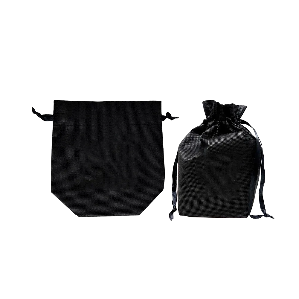 Non-Woven Drawstring Pouch Bag for Gifts - 9 x 10 x 4.25 in - blank view 3