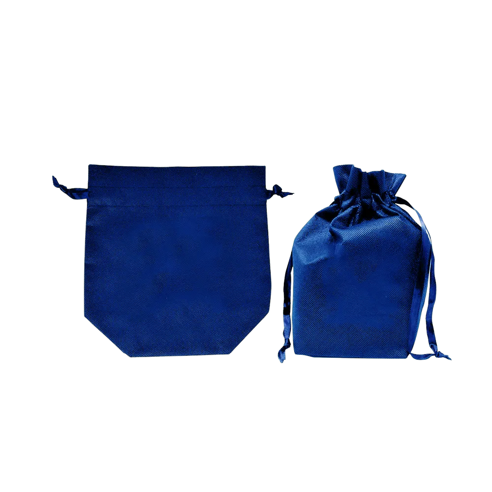 Non-Woven Drawstring Pouch Bag for Gifts - 9 x 10 x 4.25 in - blank view 5