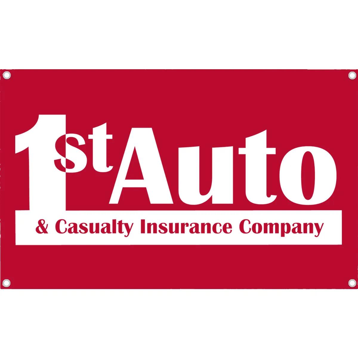 Custom Printed Poly-Cotton Banner with Grommets - 36 x 27 in - product view 4