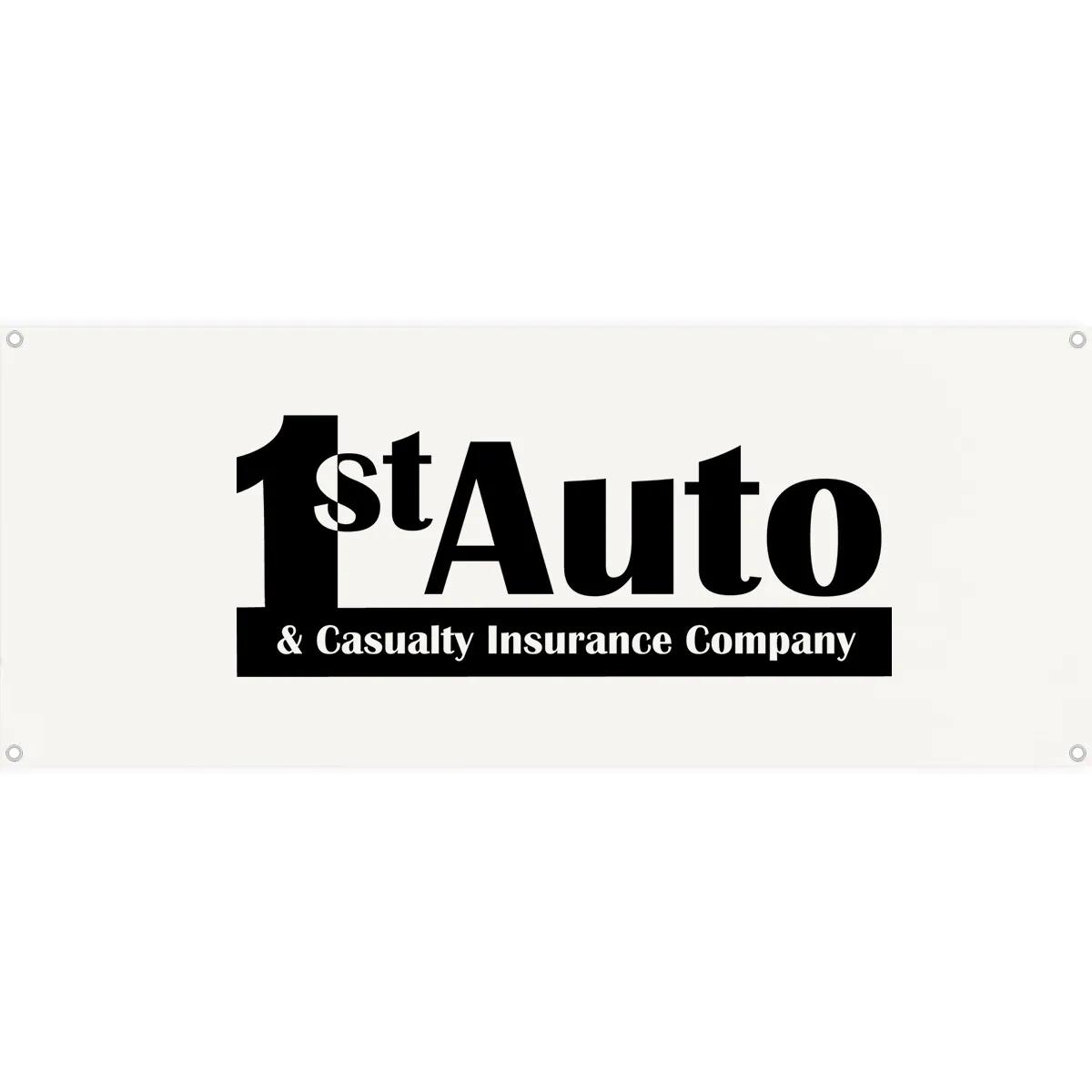 Custom Printed Poly-Cotton Banner with Grommets - 60 x 27 in