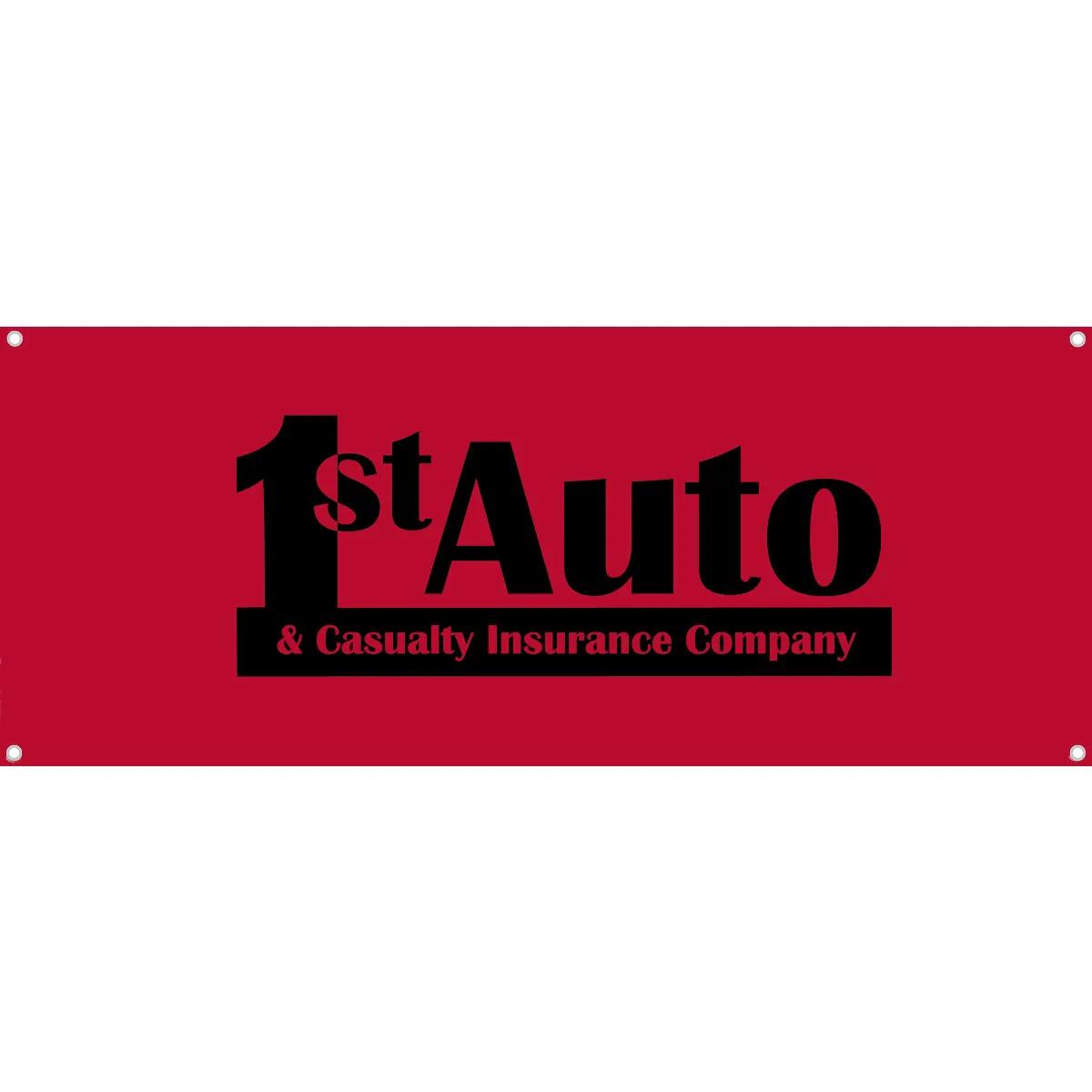 Custom Printed Poly-Cotton Banner with Grommets - 60 x 27 in - product view 3