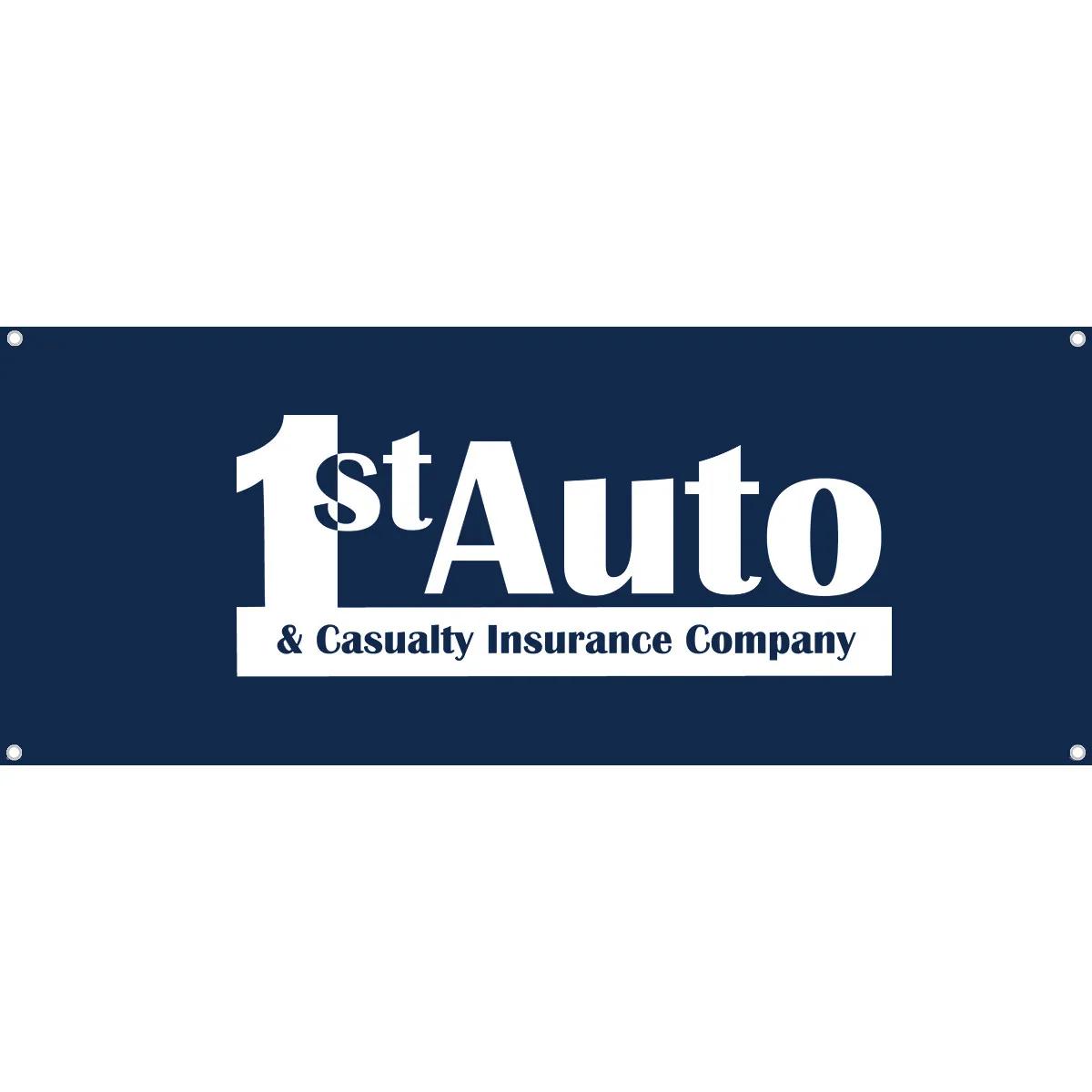 Custom Printed Poly-Cotton Banner with Grommets - 60 x 27 in - product view 4