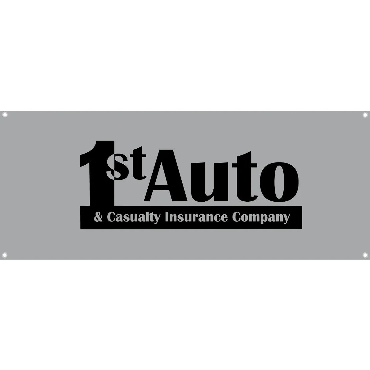 Custom Printed Poly-Cotton Banner with Grommets - 60 x 27 in - product view 5