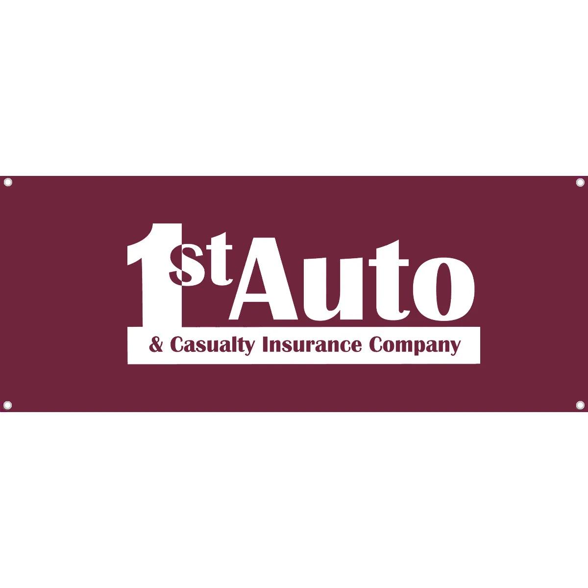 Custom Printed Poly-Cotton Banner with Grommets - 60 x 27 in - product view 6