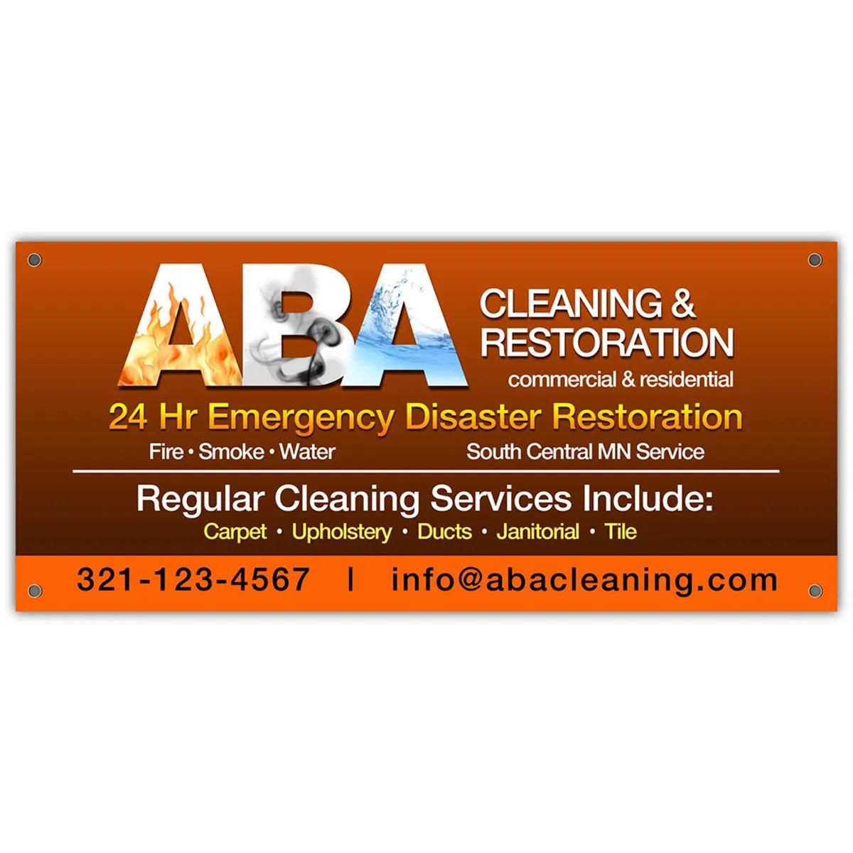 Custom Printed Banner rPET Polyester Dye Sub - 60 x 27 in - product view 2