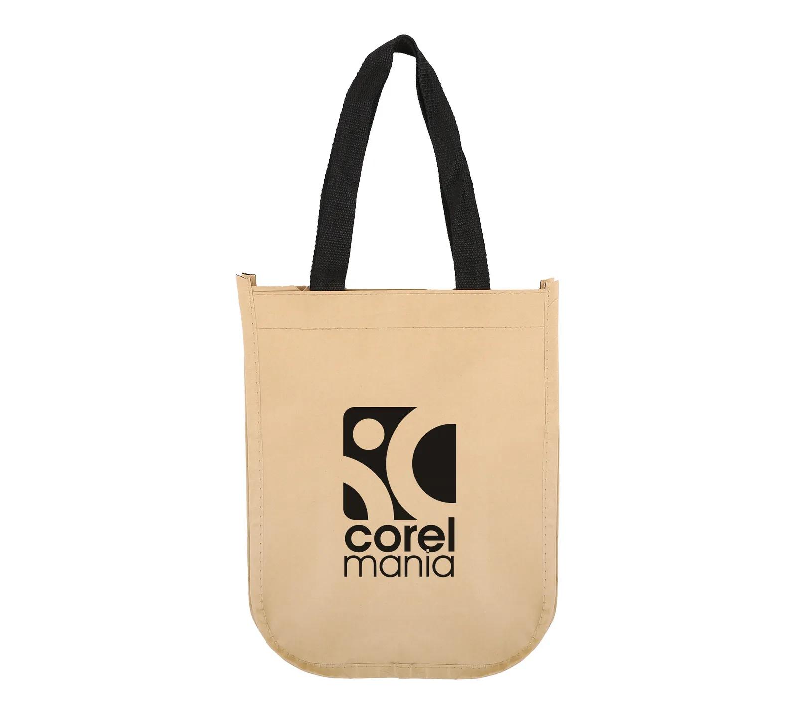 Custom Tote Bag Kraft Paper Laminated - 9.5 x 11.75 in