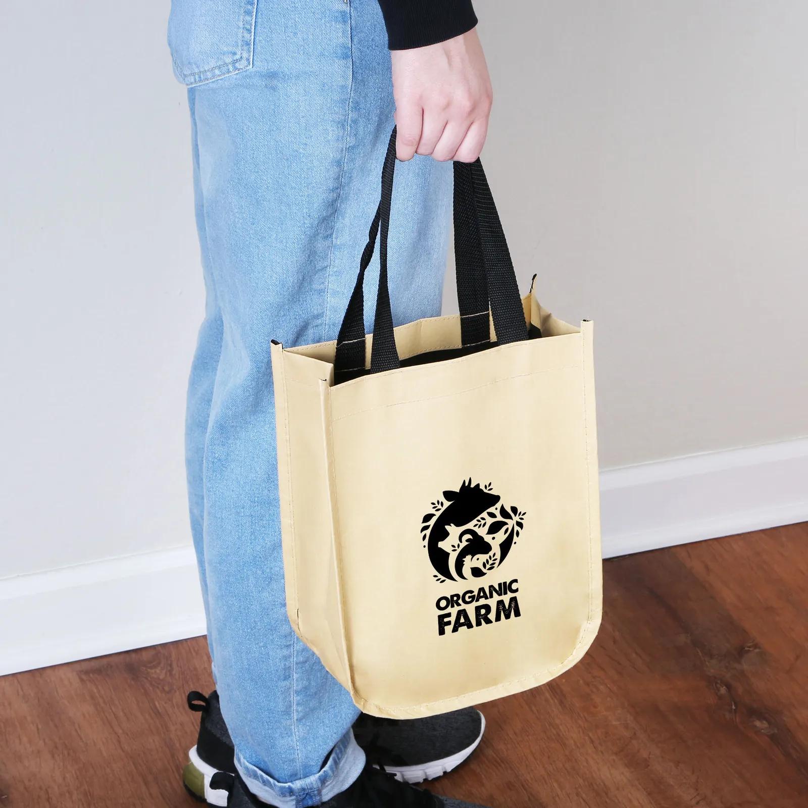 Custom Tote Bag Kraft Paper Laminated - 9.5 x 11.75 in - product view 5